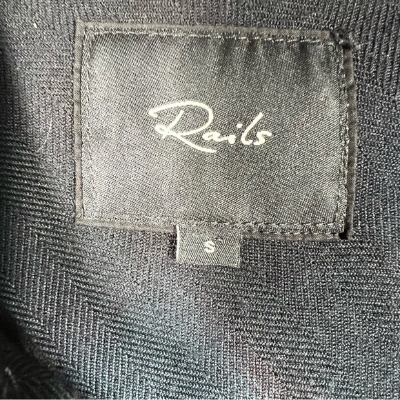 Rails Hunter Plaid Ivory Smoke Dip Dye Flannel Top - Picture 3 of 6